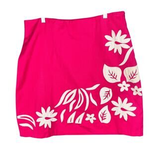 Y2k Boca Raton Elim Beach Resort Pink & White Floral Skirt 16